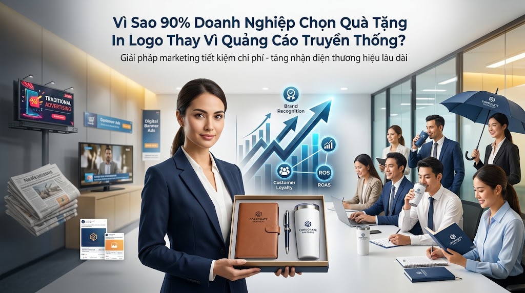 Vì Sao 90% Doanh Nghiệp Chọn Quà Tặng In Logo Thay Vì Quảng Cáo Truyền Thống?